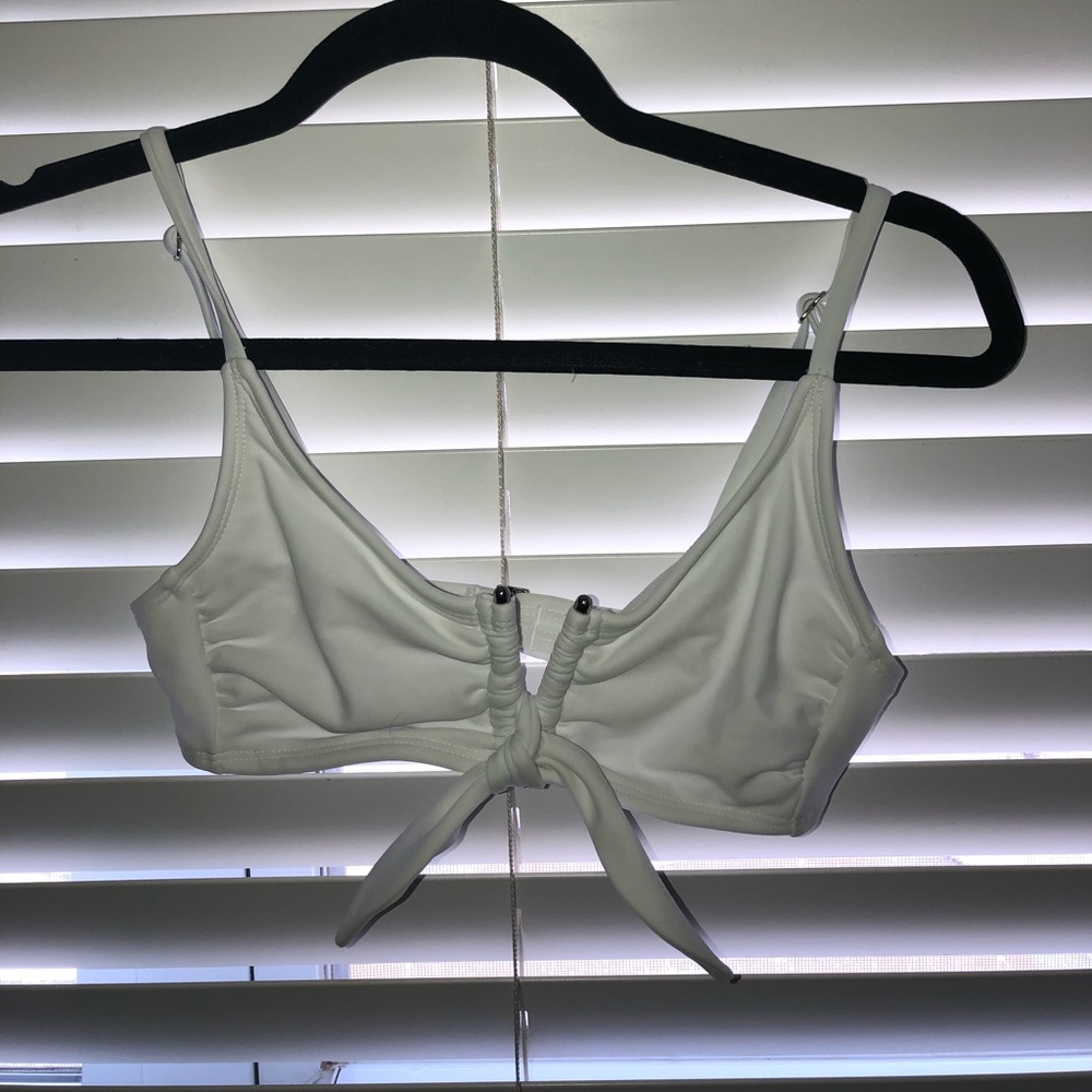 white bikini top